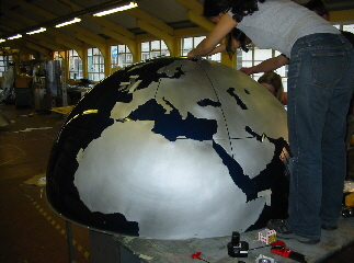 Hemispherical globe film  prop